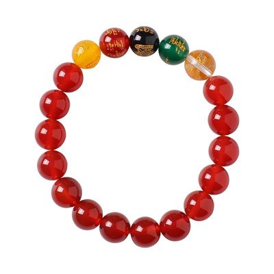 Circles Paired With Black Agate Bracelet, High-End And Niche Design, Unique Agate Lava Hematite Beaded Bracelets Fashion Jewelry Birthday Gift