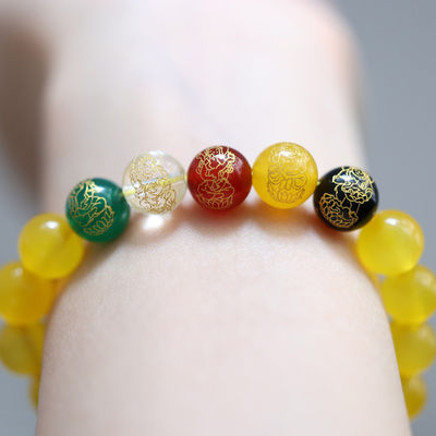 Circles Paired With Black Agate Bracelet, High-End And Niche Design, Unique Agate Lava Hematite Beaded Bracelets Fashion Jewelry Birthday Gift