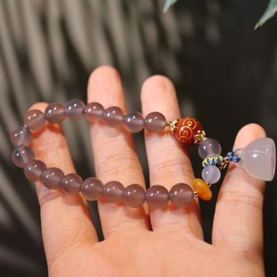 New Fashion Square Beaded Colorful Agate Natural Stone Braided Chakra Bracelet Adjustable With Custom OM Logo For Woman Men