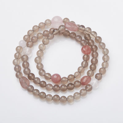 New Fashion Square Beaded Colorful Agate Natural Stone Braided Chakra Bracelet Adjustable With Custom OM Logo For Woman Men