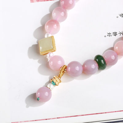 Exquisite Agate Fashion Classic Lucky Handmade Natural Stone Elastic Beaded Bracelet Friendship Couple Tiger Eye Black Agate Stone Bracelet Jewelry For Women Men