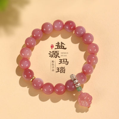 925 Sterling Silver Handmade Black Agate Red Agate Turquoise Beaded Bracelets Necklaces For Women Girls Fine Jewelry