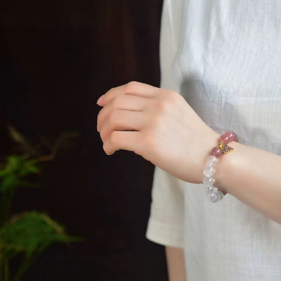 Agate Ametrine Gemstone Moonstone Stone Beads Jewelry Energy Crystal Beaded Bracelets 7 Chakra Bracelet Wholesale Agate Hand String Amethyst Hand Jewelry Beaded Bracelets