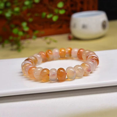 Agate - Stone Of Peaceful - Handmade Yoga Stretch Elastic Bracelet Natural Stone Crystal Healing Power Energy Gifts For Unisex Adul