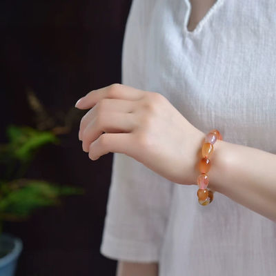 Agate - Stone Of Peaceful - Handmade Yoga Stretch Elastic Bracelet Natural Stone Crystal Healing Power Energy Gifts For Unisex Adul