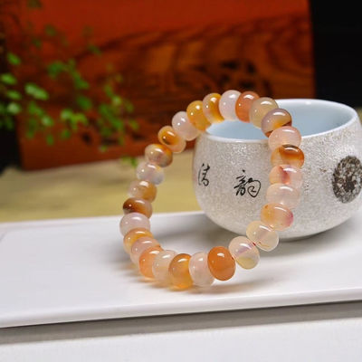 Agate - Stone Of Peaceful - Handmade Yoga Stretch Elastic Bracelet Natural Stone Crystal Healing Power Energy Gifts For Unisex Adul