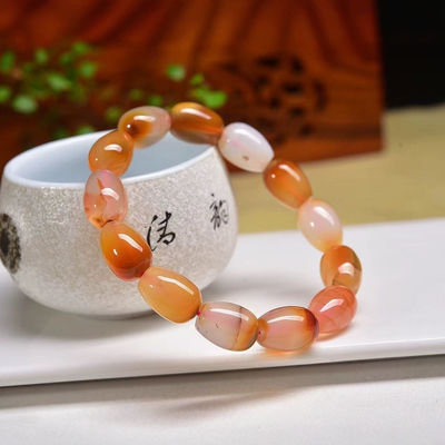Agate - Stone Of Peaceful - Handmade Yoga Stretch Elastic Bracelet Natural Stone Crystal Healing Power Energy Gifts For Unisex Adul
