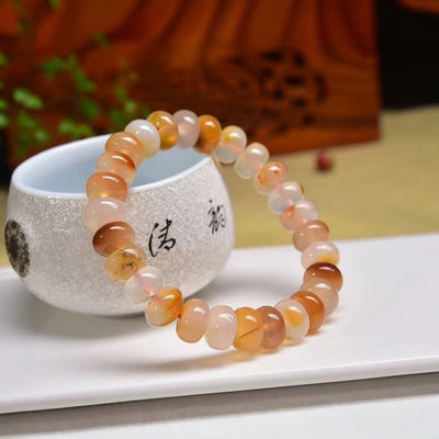 Agate - Stone Of Peaceful - Handmade Yoga Stretch Elastic Bracelet Natural Stone Crystal Healing Power Energy Gifts For Unisex Adul
