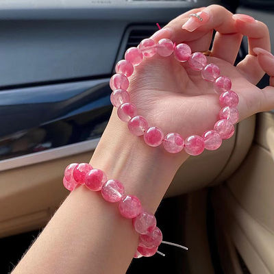 Crystal Bead Bracelet For Men Women Health Protection Soul Gift Natural Purple Stone Beads Agate Beads Energy Crystal Healing Power Gemstone For Jewelry Making, Bracelet Necklace