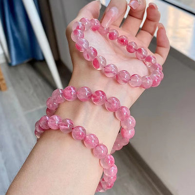 Crystal Bead Bracelet For Men Women Health Protection Soul Gift Natural Purple Stone Beads Agate Beads Energy Crystal Healing Power Gemstone For Jewelry Making, Bracelet Necklace