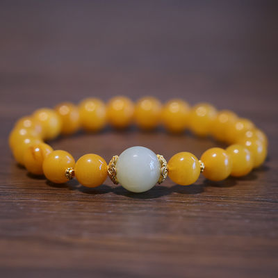 Wholesale Unisex Natural Stone Bead Crystal Bracelets Trendy Crown-Shaped Reiki Healing Mainly Agate Pearl Amber For Gifts