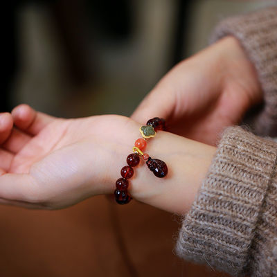 Super Fine Quality Baltic Amber Round Cabochon Beads Bracelet Genuine Loose Gemstone Jewelry Handmade Jewelry For All
