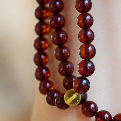 Super Fine Quality Baltic Amber Round Cabochon Beads Bracelet Genuine Loose Gemstone Jewelry Handmade Jewelry For All