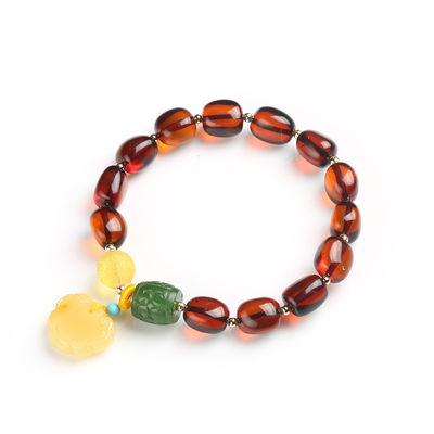 Newest Fashion Design Amber Natural Gemstone Healing Crystal Beads Bracelets Blue Pink Quartz Beaded Bracelet For Women Gifts