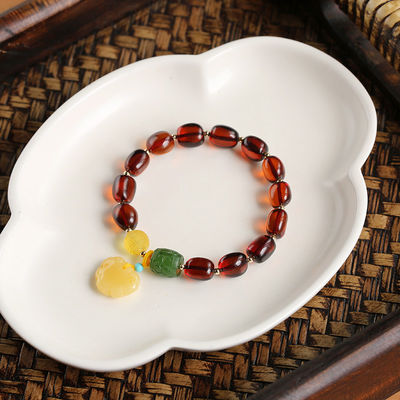 Newest Fashion Design Amber Natural Gemstone Healing Crystal Beads Bracelets Blue Pink Quartz Beaded Bracelet For Women Gifts