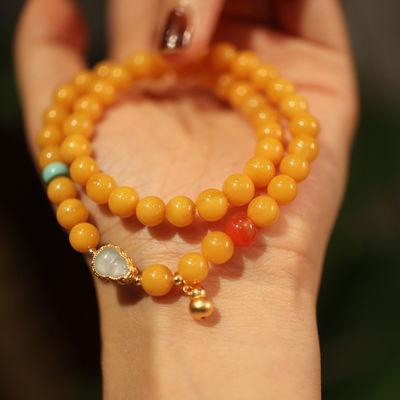 Newest Fashion Design Amber Natural Gemstone Healing Crystal Beads Bracelets Blue Pink Quartz Beaded Bracelet For Women Gifts