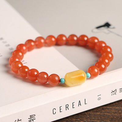Natural Baltic Amber Ombre Rainbow Colorful Round Beads Handmade Bracelet Original Amber For Women Men Healing Dominican Gems