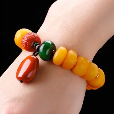Energy Volcanic Beaded Bracelet Men Women 7 Chakra Balance Reiki Healing Bangle Lava Buddha Prayer Yoga Ball Amethyst Amber