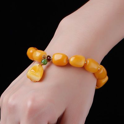 Jewellery Beeswax Amber Blood Pearl Bracelet Trend New Design Amber Stone Handmade Rosary Beads-66 Acrylic Muslim Prayer Beaded Bracelets Tesbih Islamic Tasbeeh Gift Unisex
