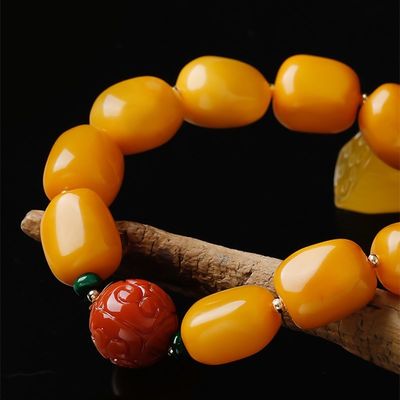 Jewellery Beeswax Amber Blood Pearl Bracelet Trend New Design Amber Stone Handmade Rosary Beads-66 Acrylic Muslim Prayer Beaded Bracelets Tesbih Islamic Tasbeeh Gift Unisex