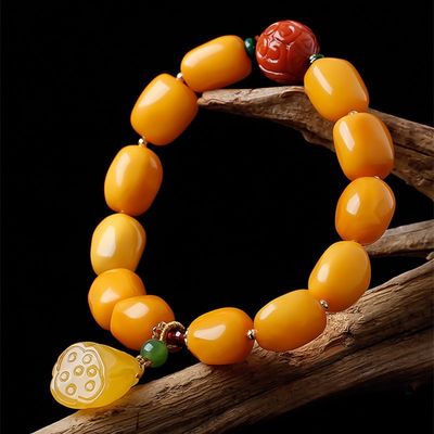 Jewellery Beeswax Amber Blood Pearl Bracelet Trend New Design Amber Stone Handmade Rosary Beads-66 Acrylic Muslim Prayer Beaded Bracelets Tesbih Islamic Tasbeeh Gift Unisex