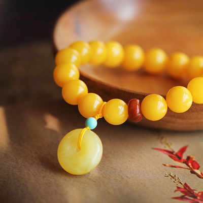 Jewellery Beeswax Amber Blood Pearl Bracelet Trend New Design Amber Stone Handmade Rosary Beads-66 Acrylic Muslim Prayer Beaded Bracelets Tesbih Islamic Tasbeeh Gift Unisex