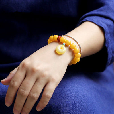 Jewellery Beeswax Amber Blood Pearl Bracelet Trend New Design Amber Stone Handmade Rosary Beads-66 Acrylic Muslim Prayer Beaded Bracelets Tesbih Islamic Tasbeeh Gift Unisex
