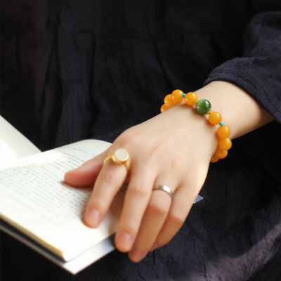 Natural Amber European Bracelet Design Yellow Amber Bracelet Amber With Stainless Steel Tassel Muslim Prayer Worship Ramadan Tesbih Bracelet Islamic Gifts Beads
