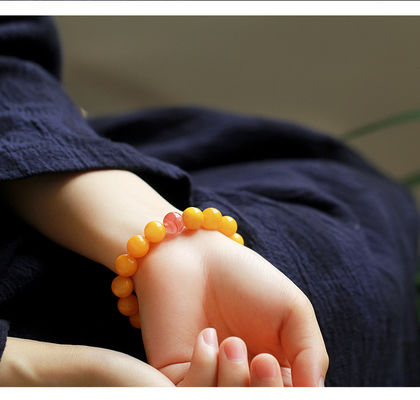 Natural Amber European Bracelet Design Yellow Amber Bracelet Amber With Stainless Steel Tassel Muslim Prayer Worship Ramadan Tesbih Bracelet Islamic Gifts Beads