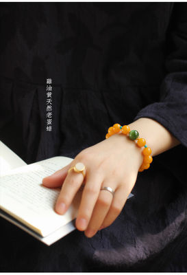 Natural Amber European Bracelet Design Yellow Amber Bracelet Amber With Stainless Steel Tassel Muslim Prayer Worship Ramadan Tesbih Bracelet Islamic Gifts Beads
