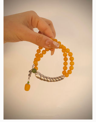 Natural Beeswax Amber Stone Bracelet for Men and Women Wholesale Natural Healing Green Dendritic Opal Bracelets Beads Loose Beads Jewelry Fengshui Bracelet As Gifts