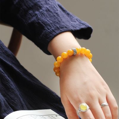 Newest Fashion Design Amber Natural Gemstone Healing Crystal Beads Bracelets Blue Pink Quartz Beaded Bracelet For Women Gifts