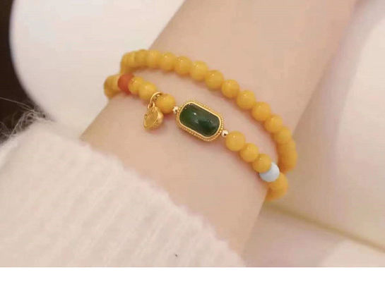 Newest Fashion Design Amber Natural Gemstone Healing Crystal Beads Bracelets Blue Pink Quartz Beaded Bracelet For Women Gifts
