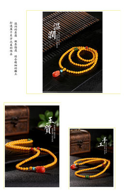 Fashion Jewelry Natural Round Bead Stone Natur Orange Yellow Amber Crystal Elastic Bracelet For Gift Bracelet Amber Tasbih Muslim Islamic Rosary Prayer Bead Natural Stone Muslim Rosary