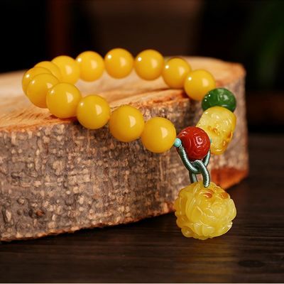 Fine Jewelry Men Women Healing Gemstone Genuine Baltic Ambers Gradient Bracelets Bangles 100% Natural Amber Rainbow Bracelet