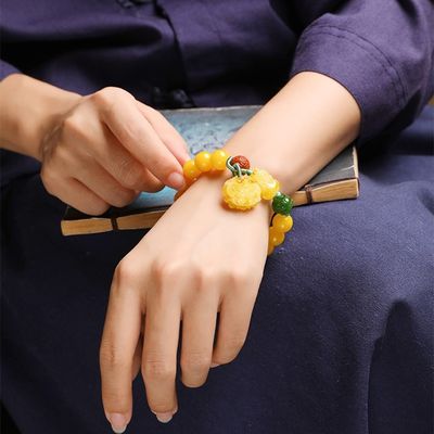 Fine Jewelry Men Women Healing Gemstone Genuine Baltic Ambers Gradient Bracelets Bangles 100% Natural Amber Rainbow Bracelet