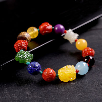 Handmade Bracelet Jewelry Yellow Resin Amber Red Thread String Bracelets Islamic Rosary Muslim Sibha Resin Rosary