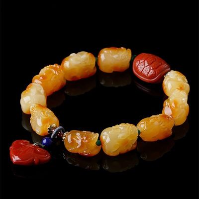 Wholesale Natural Healing Handmade Crystal Honey Amber Raw Stone Bracelet For Gift Souvenir Fine Jewelry Factory Real Classic 10mm Natural Crystal Bead Jewellery Amber Beeswax Bracelet