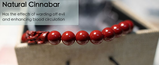 New Cinnabar Beads On Single Loop For Fashion Charm Bracelets Simple Design For Jewelry Crafts jasper Loose Natural Stone Beads Custom Red Cinnabar Bracelet