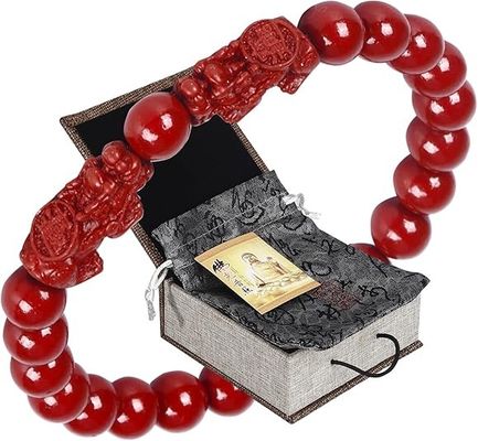 Feng Shui Cinnabar Bracelet For Women,Cinnabar Powder Feng Shui Bracelet,Feng Shui Bracelet For Wealth And Protection Good Luck Money Amulet
