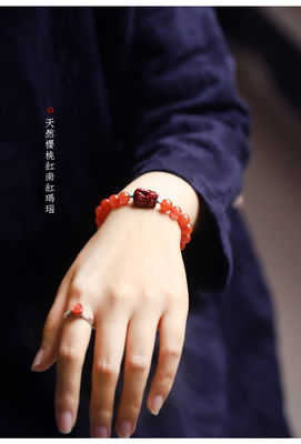 Feng Shui Cinnabar Bracelet For Women,Cinnabar Powder Feng Shui Bracelet,Feng Shui Bracelet For Wealth And Protection Good Luck Money Amulet