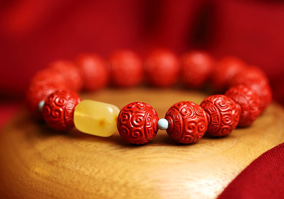 FengShui Wealth And Luck Bracelet, Feng Shui Cinnabar Stone Zodiac Wealth Bangle Prosperity Buddha Beads Elastic Bracelet For Women Jewelry