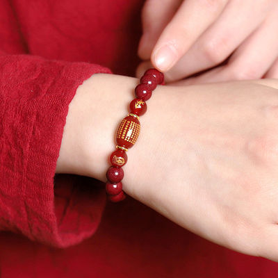 Cinnabar Feng Shui Bracelet, A Lucky Bracelet That Can Dispel The Evil Spirits Of Tai Sui And Help You Avoid Bad Luck. The Red Beaded Bracelet Is Suitable For Both Men And Women