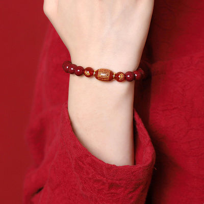 Cinnabar Feng Shui Bracelet, A Lucky Bracelet That Can Dispel The Evil Spirits Of Tai Sui And Help You Avoid Bad Luck. The Red Beaded Bracelet Is Suitable For Both Men And Women