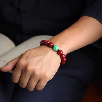 Feng Shui Wealth Bracelet Red Cinnabar Natural Crystal Onyx Relief Reiki Healing Stone Original Double Protection Red Strand Bracelet Bring Luck Prosperity