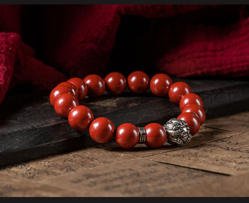 Feng Shui Bracelet For Women Lady Cinnabar Jade Gourd Bracelet Wealth Luck And Protection Red Cinnabar Beads With Gold Gourd Charm For Birthdays Graduation Gift