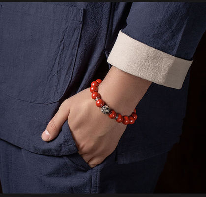 Feng Shui Bracelet For Women Lady Cinnabar Jade Gourd Bracelet Wealth Luck And Protection Red Cinnabar Beads With Gold Gourd Charm For Birthdays Graduation Gift