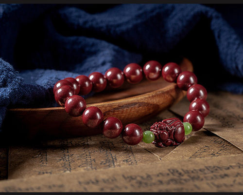 Feng Shui Bracelet For Women Lady Cinnabar Jade Gourd Bracelet Wealth Luck And Protection Red Cinnabar Beads With Gold Gourd Charm For Birthdays Graduation Gift