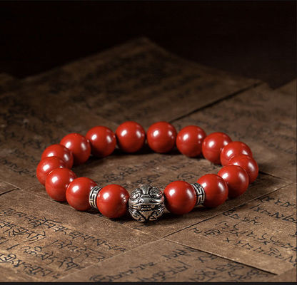 Feng Shui Bracelet For Women Lady Cinnabar Jade Gourd Bracelet Wealth Luck And Protection Red Cinnabar Beads With Gold Gourd Charm For Birthdays Graduation Gift