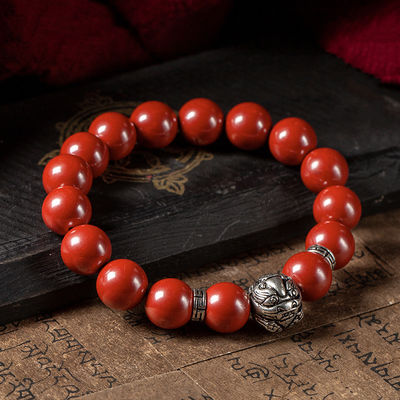 Feng Shui Bracelet For Women Lady Cinnabar Jade Gourd Bracelet Wealth Luck And Protection Red Cinnabar Beads With Gold Gourd Charm For Birthdays Graduation Gift
